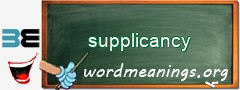 WordMeaning blackboard for supplicancy